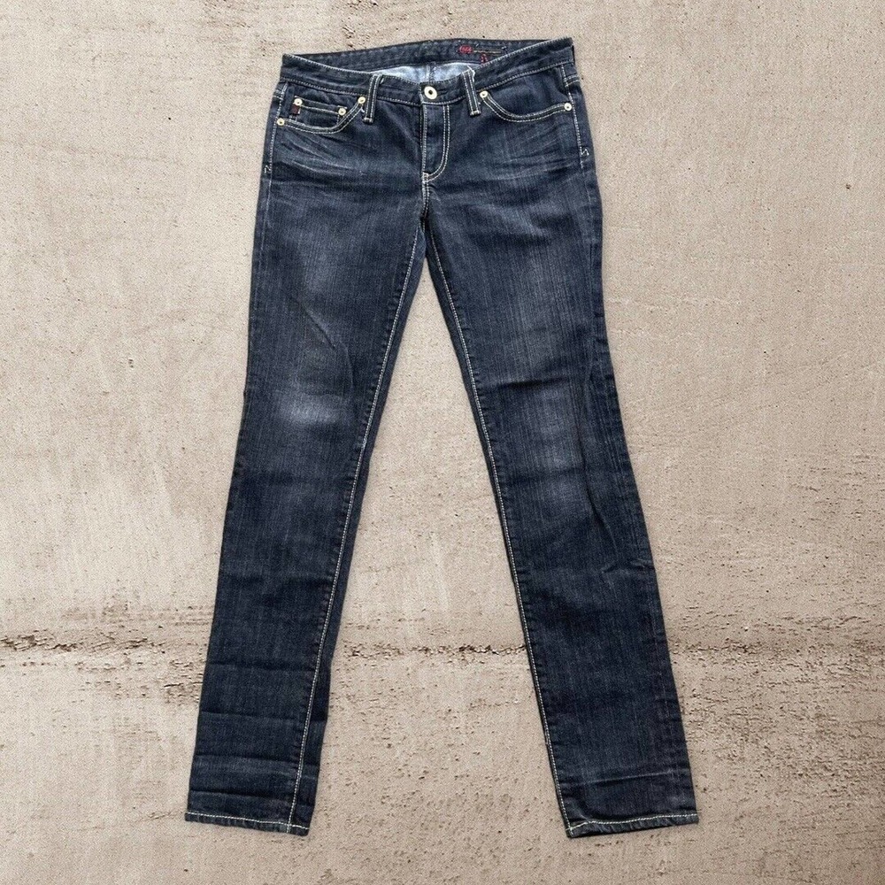 Adriano Goldschmied Skinny Straight Dark Balck Wash Jeans Size 29x30
